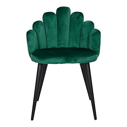 Herbalady 2 sillas de comedor de estilo europeo, terciopelo suave cubierto nórdico silla de comedor, sillón (con pies de metal ajustables), adecuado para sala de estar y dormitorio (verde-04)