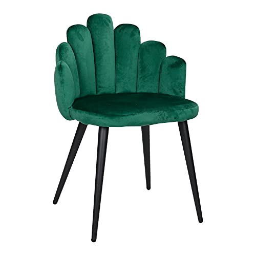 Herbalady 2 sillas de comedor de estilo europeo, terciopelo suave cubierto nórdico silla de comedor, sillón (con pies de metal ajustables), adecuado para sala de estar y dormitorio (verde-04)