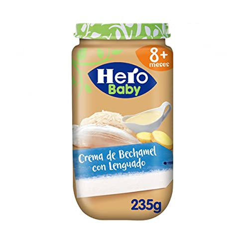 Hero Baby Tarritos de Lenguado Con Crema De Bechamel - Para niños a partir de 8 meses - Pack de 12x235gr