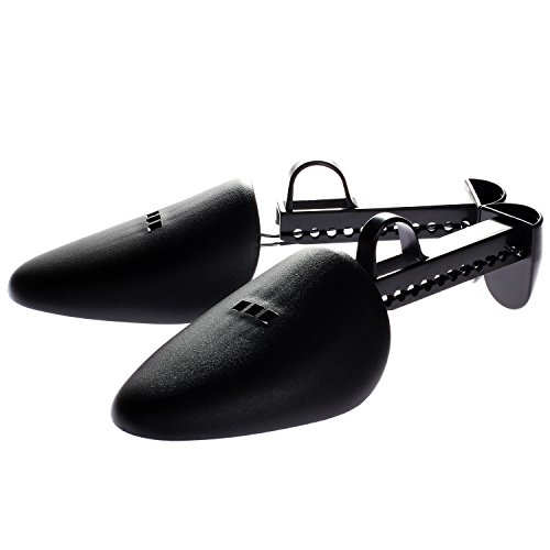 HIMRY® 4 pares Hormas de zapato para las Hombres adjustable, Plástico, tensor adjustable, hormas. Uno-Tamaño adecuado para zapatos de tamaño 39-46, negro, KXB6003-black-M-4x