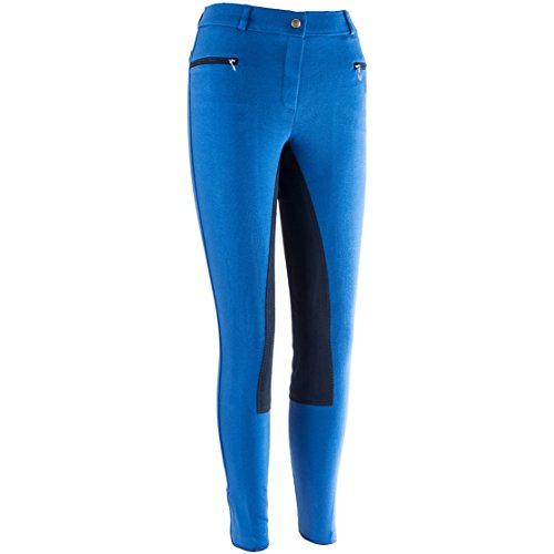 HKM by Reiterladen24 Pantalones de equitación para Mujer 4057052199264, Azul Real y Negro, Talla 42