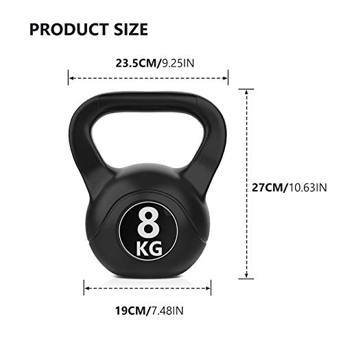 home magic Pesa Rusa o Pesa Kettlebell de Peso Pesado para Entrenamiento de Fuerza y ​​Cardio Pesa 6kg, 8kg, 10kg, Pesa Rusa con Revestimiento de Neopreno