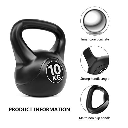 home magic Pesa Rusa o Pesa Kettlebell de Peso Pesado para Entrenamiento de Fuerza y ​​Cardio Pesa 6kg, 8kg, 10kg, Pesa Rusa con Revestimiento de Neopreno