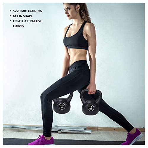 home magic Pesa Rusa o Pesa Kettlebell de Peso Pesado para Entrenamiento de Fuerza y ​​Cardio Pesa 6kg, 8kg, 10kg, Pesa Rusa con Revestimiento de Neopreno