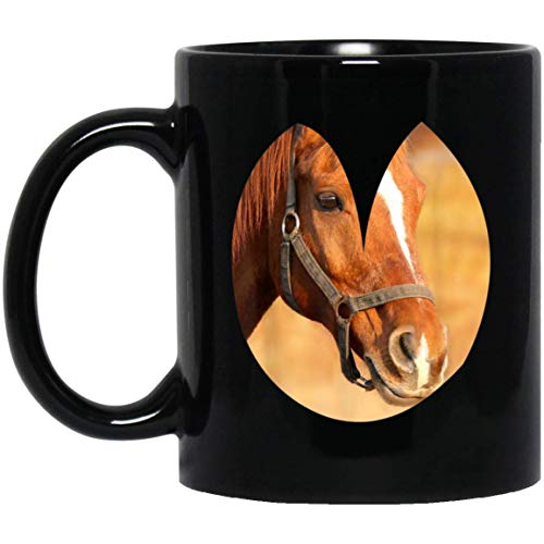 Horse Face Hoof for Animal Lovers 11 oz. Black Mug