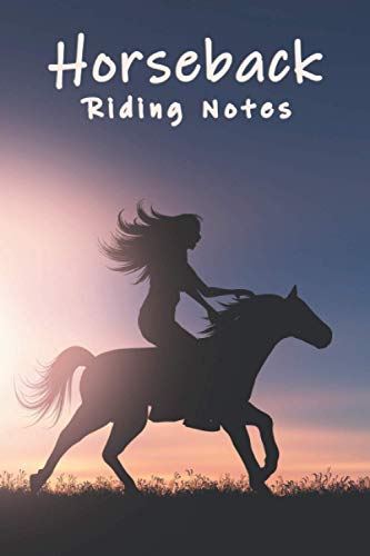 Horseback Riding Notes: For Keeping Track of Training and Progress, Coaching Feedback. (6" x 9" 120 pages, 3d-female-riding-horse-sunset-landscape cover.)