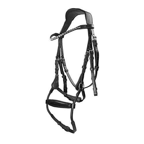 Horsegear Bridle Aquila Deluxe in size: Full. - black - Full