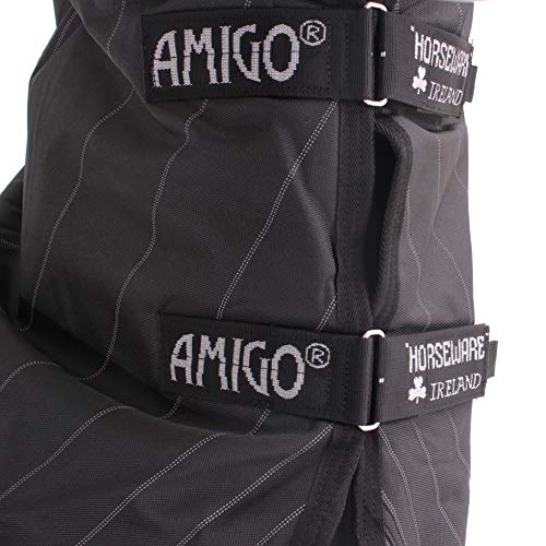 Horseware Amigo Bravo 12 Reflectech Plus - Alfombra (tamaño Mediano, 1,5 m), Color Negro y Reflectante