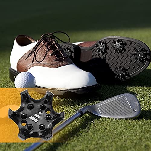 Hrroes 10 Piezas Tacos para Zapatos de Golf Anti Deslizamiento Clavo para Zapato de Golf de Fácil Recambio para Zapatos de Golf (negro)