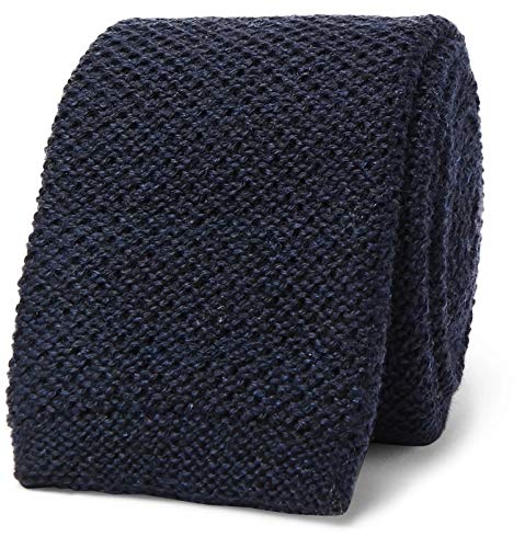 Hugo Boss Mens 100% lana de cachemira punto slim skinny tie 50325010 (gris)