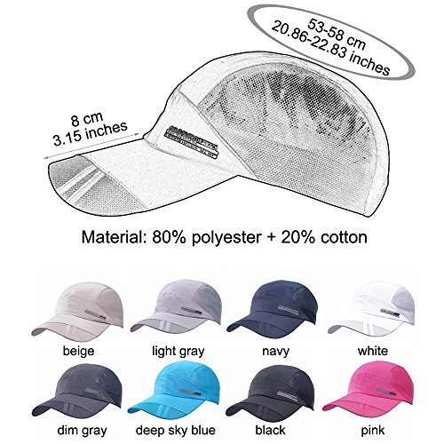 iBasingo Unisex poliéster algodón Sombrero Sombrero de Secado rápido Deportivo Senderismo Unidad Tapa al Aire Libre Transpirable Soft Gorro de béisbol