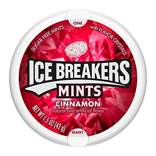 ICE BREAKERS Mints (Cinnamon, Sugar Free, 1.5-Ounce Containers, Pack of 8)
