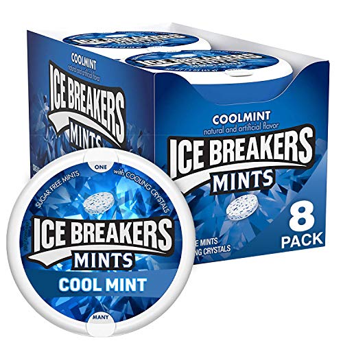 ICE BREAKERS Mints (Coolmint, Sugar Free, 1.5-Ounce Containers, Pack of 8)