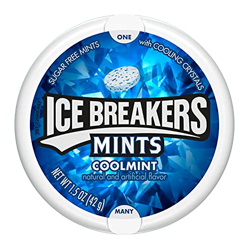 ICE BREAKERS Mints (Coolmint, Sugar Free, 1.5-Ounce Containers, Pack of 8)