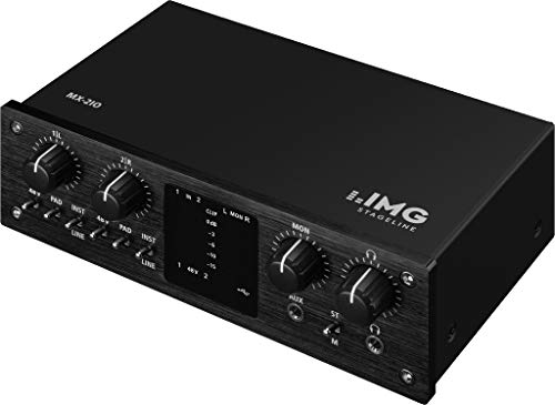 IMG Stageline MX-2IO - Interfaz de grabación USB (2 canales), color negro