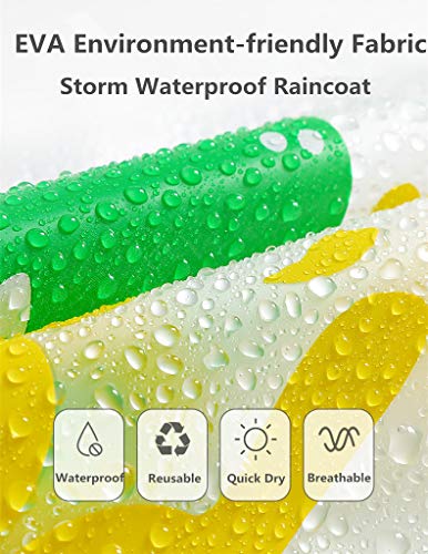 Impermeable Chaquetas de Lluvia para Niños Niñas Abrigos de Lluvia Encapuchado Chubasquero Reutilizable Poncho Ligero Traje de Lluvia