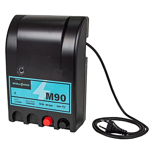 Intellishock M90 - Electrificador de vallas para pastos, 230 V, para vallas eléctricas, para vallas de pasto, electricidad, ideal para proteger caballos, vacas,