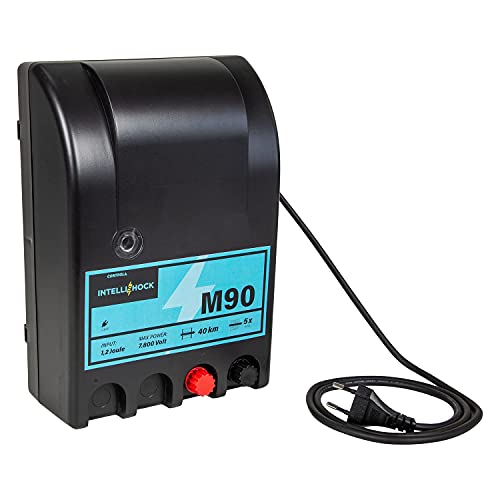 Intellishock M90 - Electrificador de vallas para pastos, 230 V, para vallas eléctricas, para vallas de pasto, electricidad, ideal para proteger caballos, vacas,