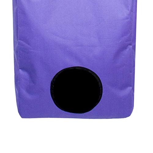 Inzopo - Bolsas de heno de alimentación lenta para caballos cabras, heno Oxford equino y bolsa de grano con agujero delantero, 2 colores a elegir, morado