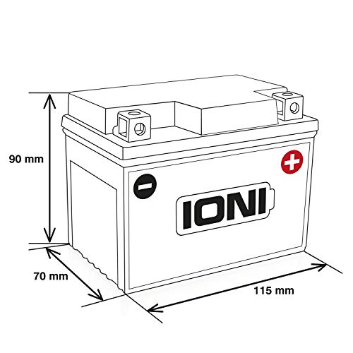 IONI 740732 Batería AGM 12V 5Ah compatible con YB4L-B / YTX4L-BS