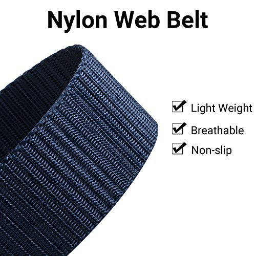 ITIEZY Cinturón de trabajo de lona de nylon para hombre militar táctico al aire libre correas cinturón con hebilla de plástico