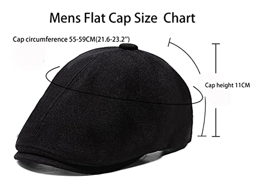 JAOAJ Hombres Sombreros Boinas,Casquillo Plano Sombreros,Mujer Flat Cap,Gorra Irlandesa de Hombre,Beret Cap Newsboy Hat