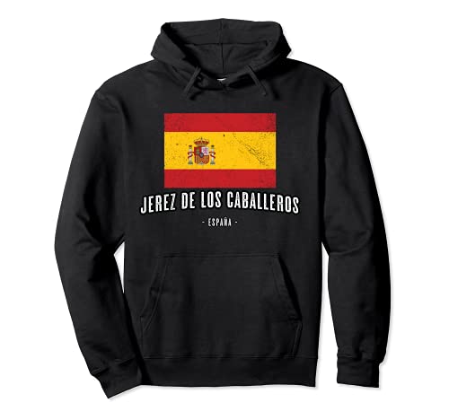 Jerez de los Caballeros España | Souvenir Ciudad - Bandera - Sudadera con Capucha