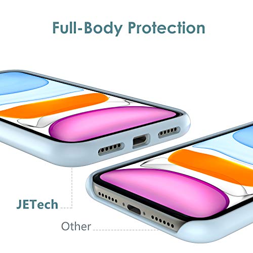 JETech Funda de Silicona Compatible iPhone 11 (2019) 6,1", Sedoso-Tacto Suave, Cubierta a Prueba de Golpes con Forro de Microfibra (Azul Claro)