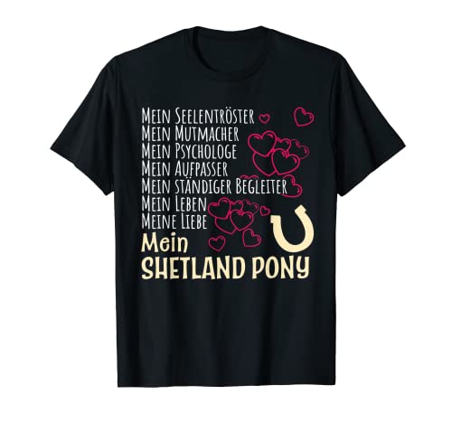 Jinete de caballo, regalo para mujer Shetland Pony caballos Camiseta