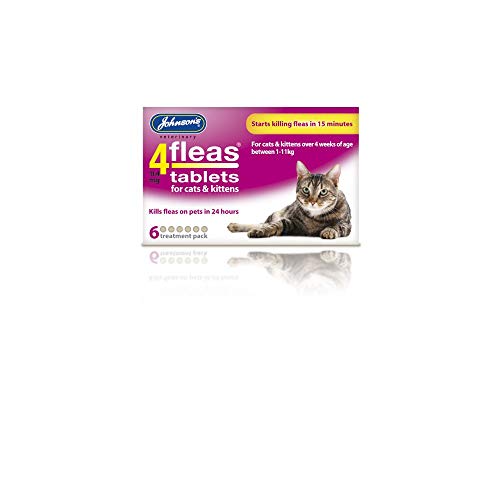 Johnsons 4Fleas Tablets for Cats and Kittens, 6 Treatment Pack
