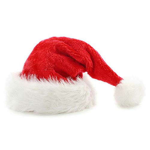 Jsdoin - Gorro de Navidad, 2 unidades, unisex, terciopelo, cómodo, Navidad, Navidad, día festivo, para adultos o adolescentes, Papá Noel