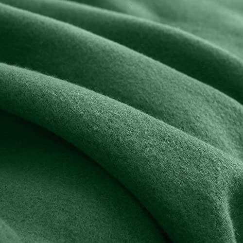 Juego de 2 mantas de forro polar OekoTex, 130 x 160 cm, aprox. 400 g, con borde antibolitas y color verde oscuro