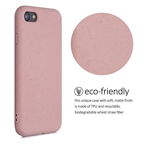 kalibri Carcasa Compatible con Apple iPhone 7/8 / SE (2020) - Funda de TPU y Trigo Natural ecológico - Rosa Viejo