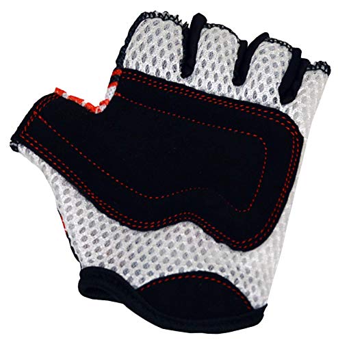 Kiddimoto Guantes de Ciclismo sin Dedos para Infantil (niñas y niños) - Bicicleta, MTB, BMX, Carretera, Montaña - Oficial Marc Marquez - Talla: M (5-8 años)