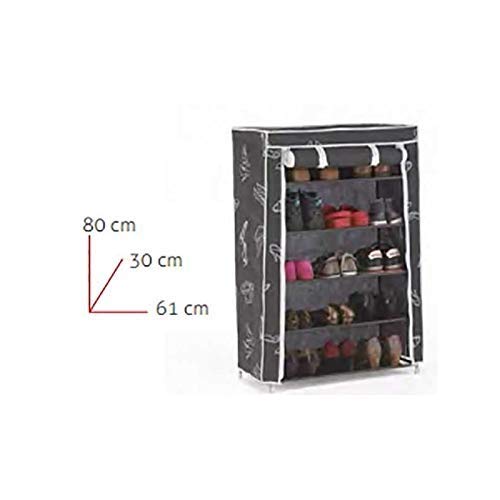 Kit Closet Zapatero Tela, 5 baldas, 4 Unidades