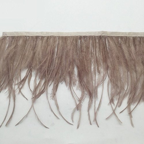 KOLIGHT - Paquete de 4,5 metros de plumas de avestruz teñidas naturales, de 9 a 12 cm, para decorar vestidos, disfraces o manualidades