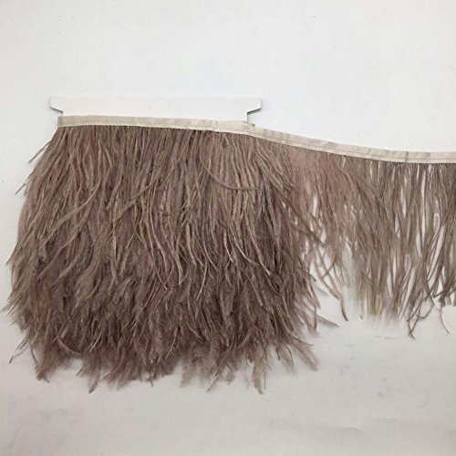 KOLIGHT - Paquete de 4,5 metros de plumas de avestruz teñidas naturales, de 9 a 12 cm, para decorar vestidos, disfraces o manualidades