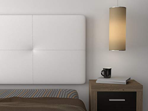 LA WEB DEL COLCHON - Cabecero tapizado Andrea para Cama de 90 (100 x 70 cms) Blanco