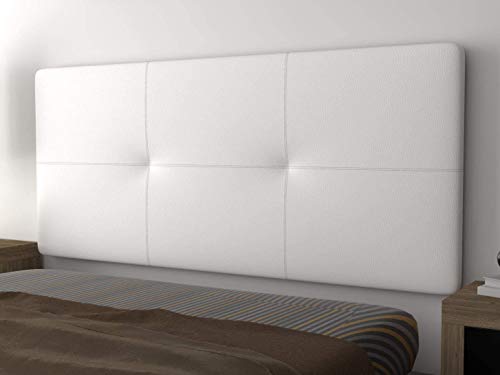 LA WEB DEL COLCHON - Cabecero tapizado Andrea para Cama de 90 (100 x 70 cms) Blanco