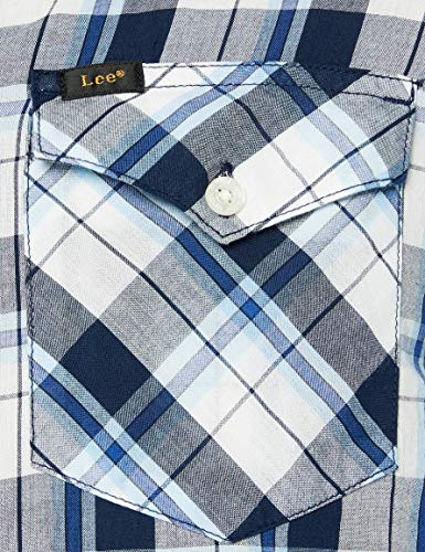 Lee Camiseta Normal Camisa, Azul Marino, M para Hombre