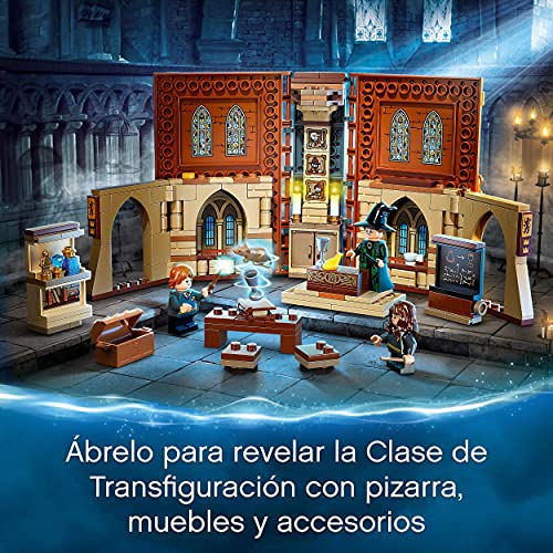 LEGO 76382 Harry Potter Momento Hogwarts: Clase de Transfiguración, Juego de Viaje en Forma de Libro, Regalo para Niños 8 años