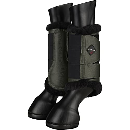 LeMieux Botas de cepillado con forro polar, color roble mediano