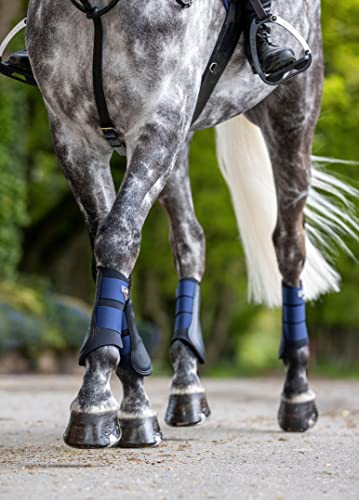 LeMieux Grafter - Botas de cepillado para caballo, color azul tinta: grande