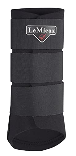 LeMieux Unisex's ProSport Grafter Brushing Boots Pair, Black, Medium