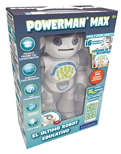 Lexibook- Powerman MAX Robot de Juguete Parlante, Multicolor (ROB80ES)