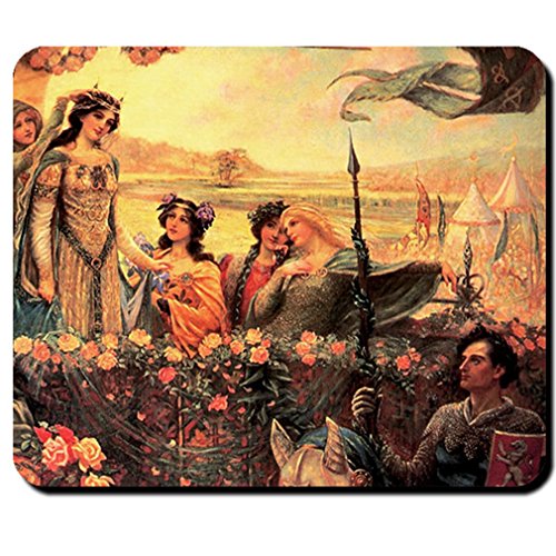 Leyenda de Lancelot Sir Lancelot Guinevere König Artus Legende England Ritter Historia Sage Mythos – Para Ratón Mousepad Ordenador Laptop PC # 16215