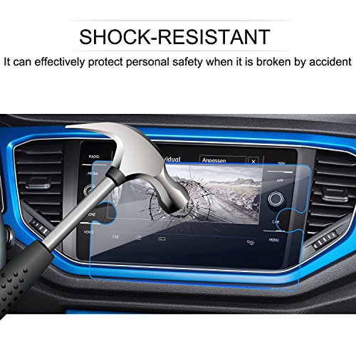 LFOTPP T-Roc 8 Pulgadas Navegación Protector de Pantalla - 9H Cristal Vidrio Templado GPS Navi película protegida Glass