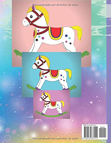 Libro de colorear de caballos para niños: Libro para colorear de caballos y ponis para niños de 4 a 8 años: 66 páginas - Adecuado para marcadores, lápices de colores, acuarelas, bolígrafos de gel