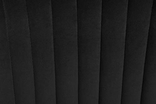 LIFA LIVING Butaca Terciopelo, Color Negro, butaca de Espera, sillón tapizado Vintage, Silla con Patas de Madera, Capacidad hasta 100 kg