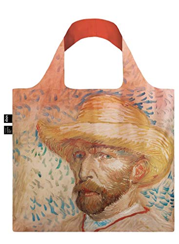 LOQI VAN GOGH Self Portrait with Straw Hat Bag Bolso de viaje, 50 cm, 15 liters, Rosa (Self Hat)